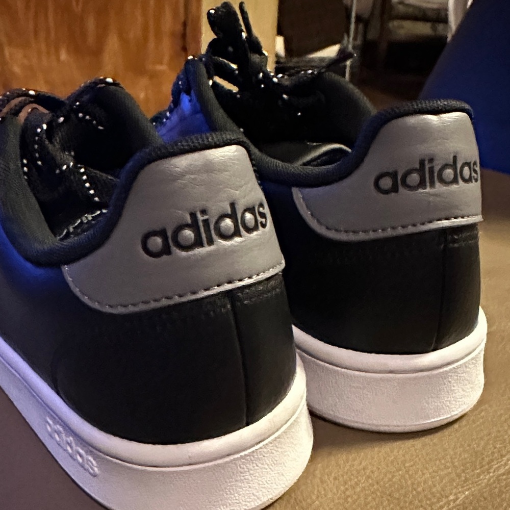 Adidas Cloudform Black Leather Men's Sneakers - Picture 13 of 14